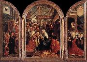 CORNELISZ VAN OOSTSANEN, Jacob Triptych of the Adoration of the Magi fd USA oil painting artist